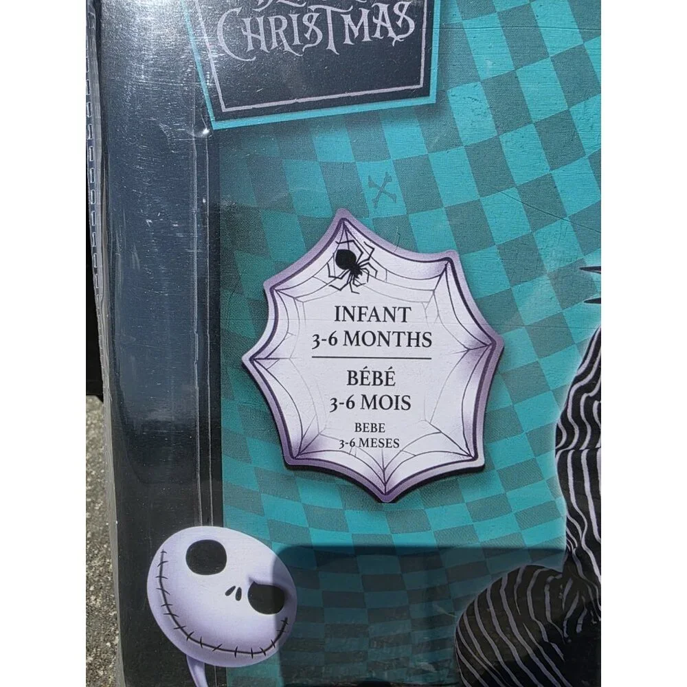 Disney Tim Burton Nightmare Jack Skellington Baby 3-6‎ Mos Halloween Costume NEW - Picture 2 of 4